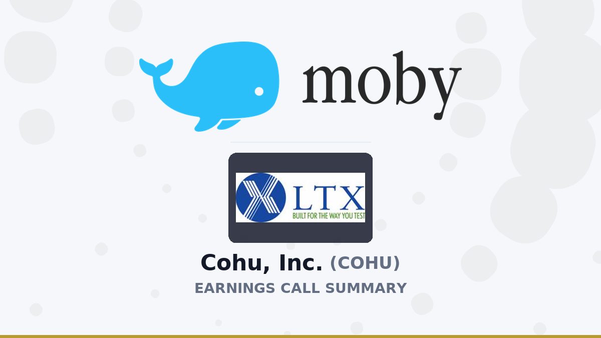 Cohu, Inc. Q2 2026 Earnings Call Summary