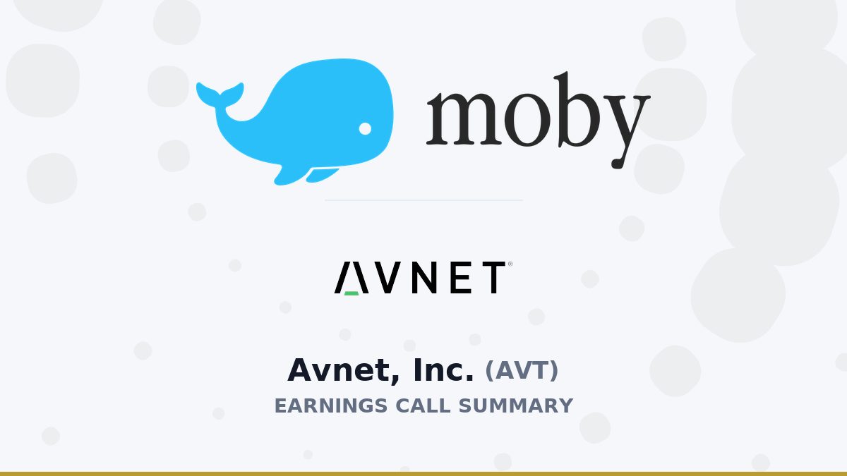 Avnet, Inc. Q4 2026 Earnings Call Summary