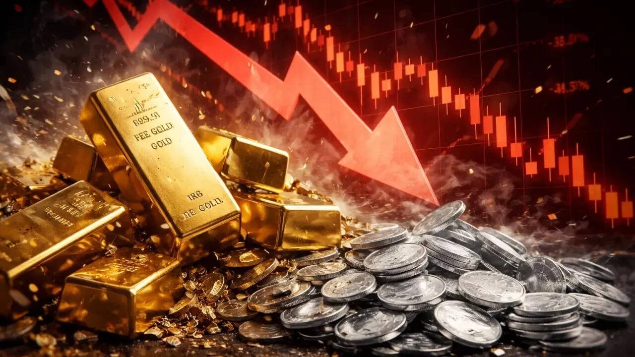 Gold prices fall Rs 1,500/10 gram, silver dips Rs 2,100/kg as oil rally outweighs US inflation data. What should investors do?