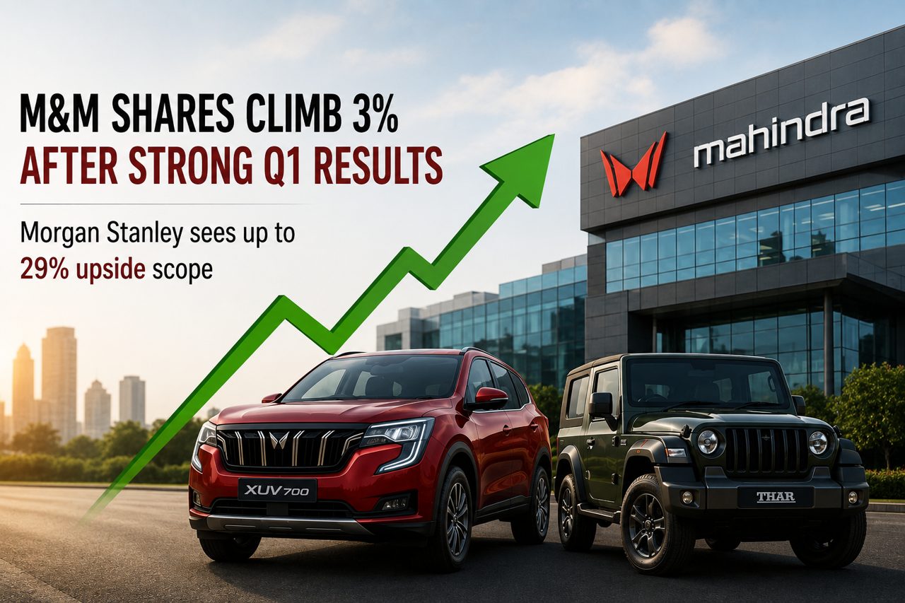 M&amp;M shares climb 3% after strong Q1 results. Morgan Stanley sees up to 29% upside scope