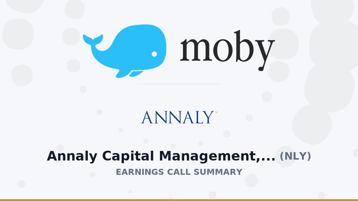 Annaly Capital Management, Inc. Q2 2026 Earnings Call Summary