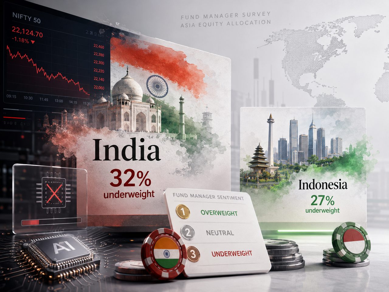 India stocks top Indonesia as Asia’s least-favoured in BofA poll