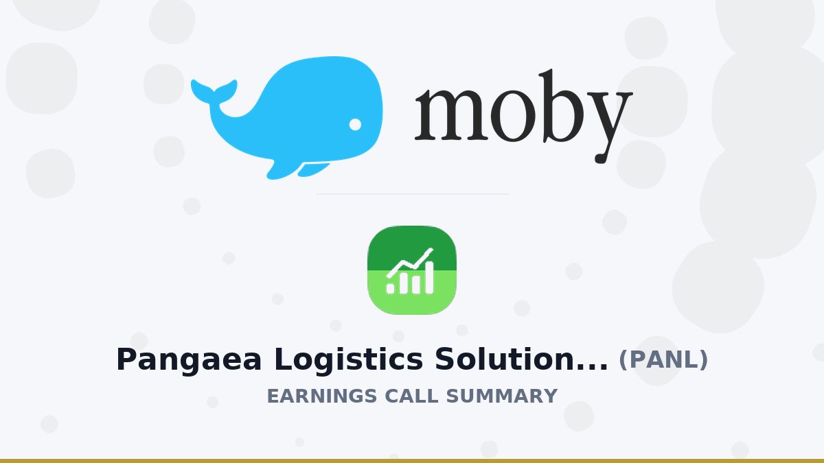 Pangaea Logistics Solutions, Ltd. Q2 2026 Earnings Call Summary