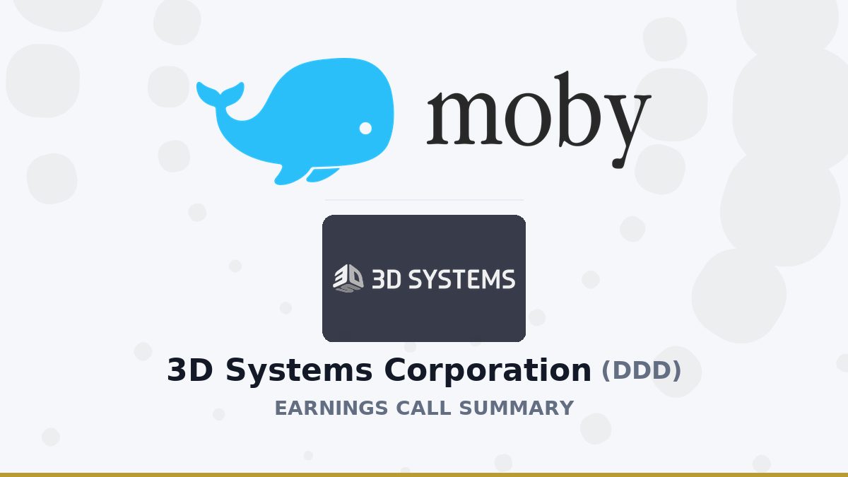 3D Systems Corporation Q2 2026 Earnings Call Summary