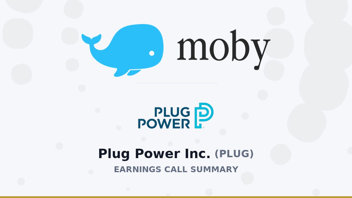 Plug Power Inc. Q2 2026 Earnings Call Summary