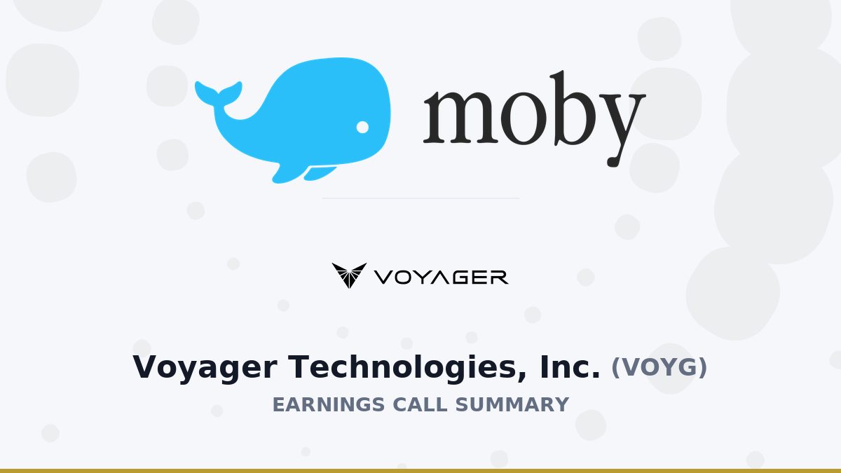 Voyager Technologies, Inc. Q2 2026 Earnings Call Summary