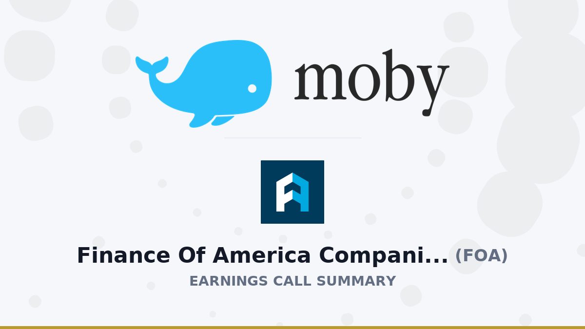 Finance Of America Companies Inc. Q2 2026 Earnings Call Summary