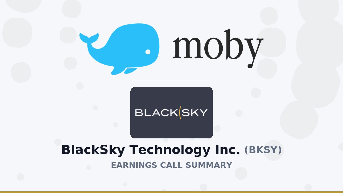 BlackSky Technology Inc. Q2 2026 Earnings Call Summary
