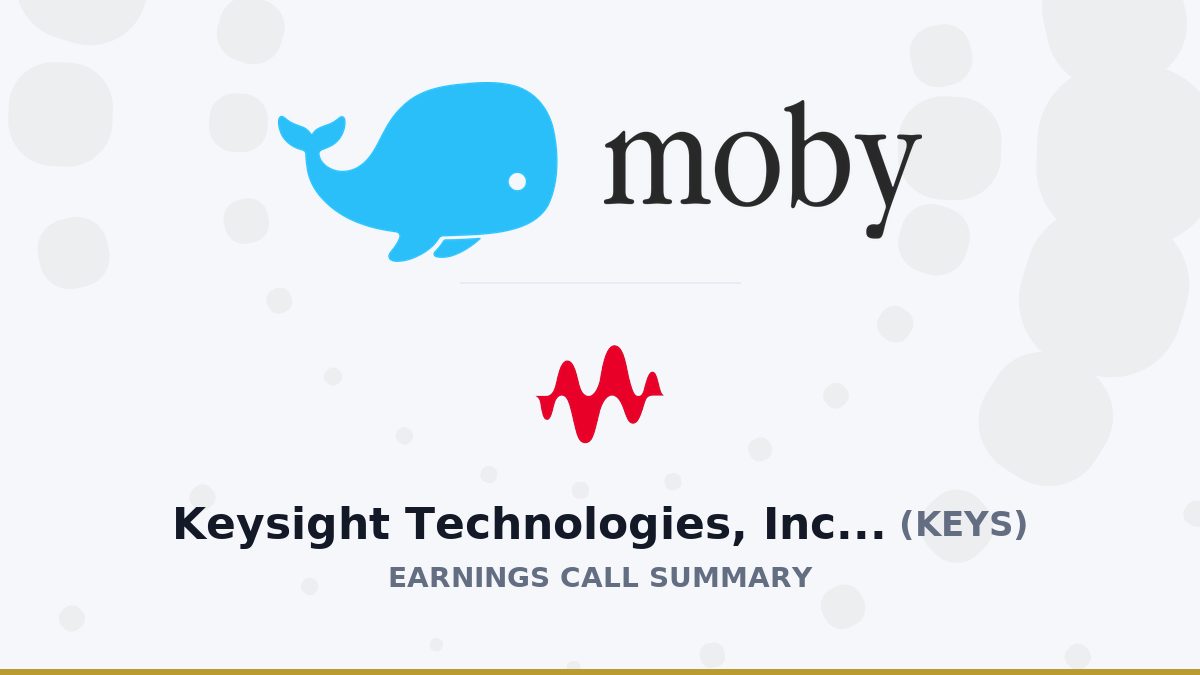 Keysight Technologies, Inc. Q3 2026 Earnings Call Summary