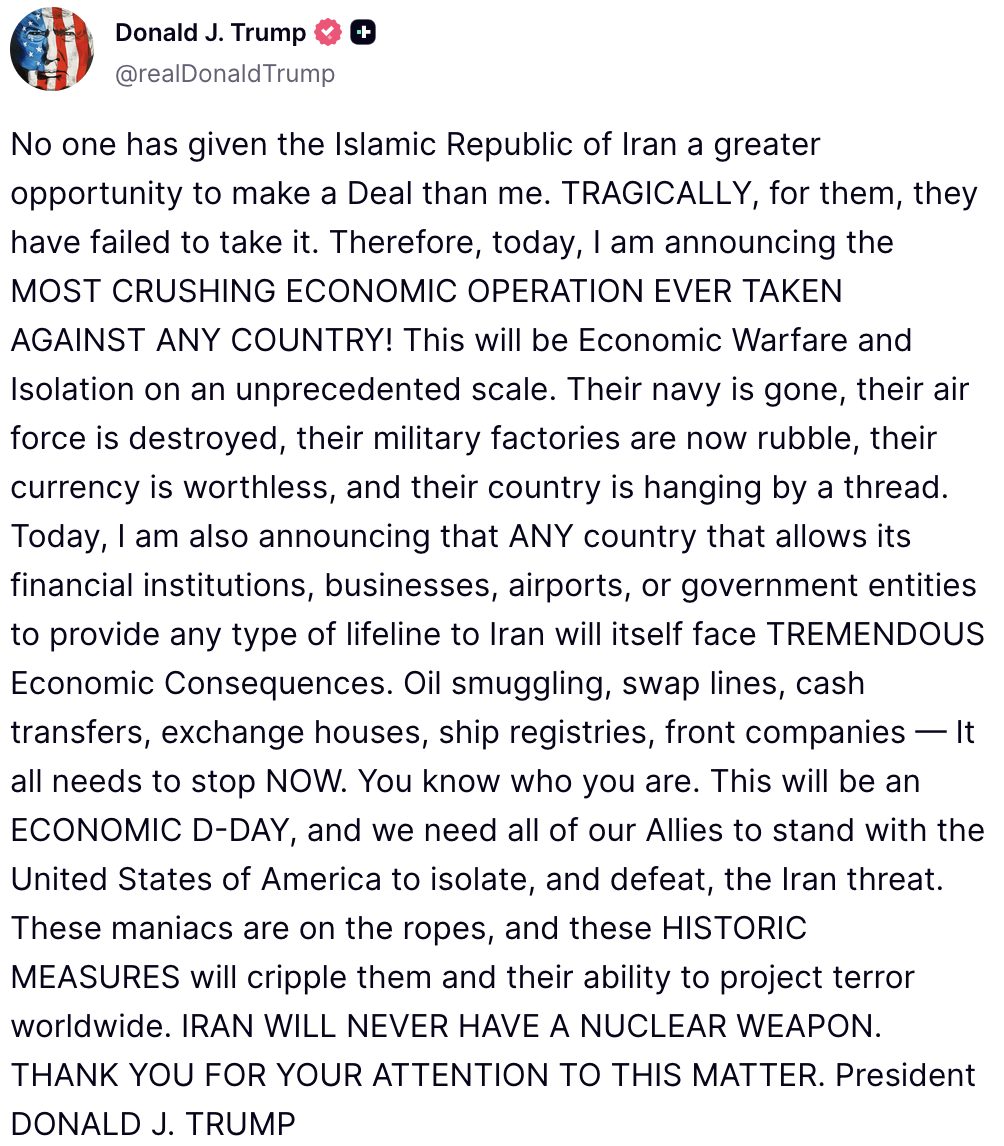 Iran War: Further Admission of Weakness With New Super Duper Trump Sanctions Threat; Israel Moves Against Turkiye Risk Broader Conflagration; Bessent at Odds with Fed in Move to Contain Longer-Dated Treasury Yields