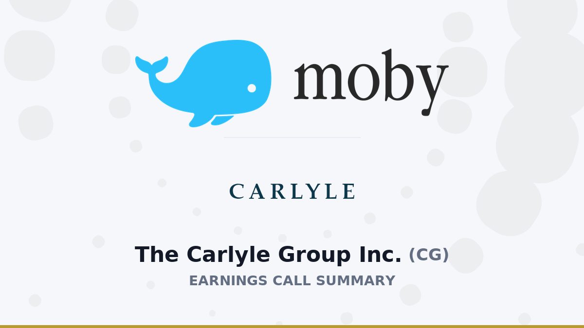 The Carlyle Group Inc. Q2 2026 Earnings Call Summary