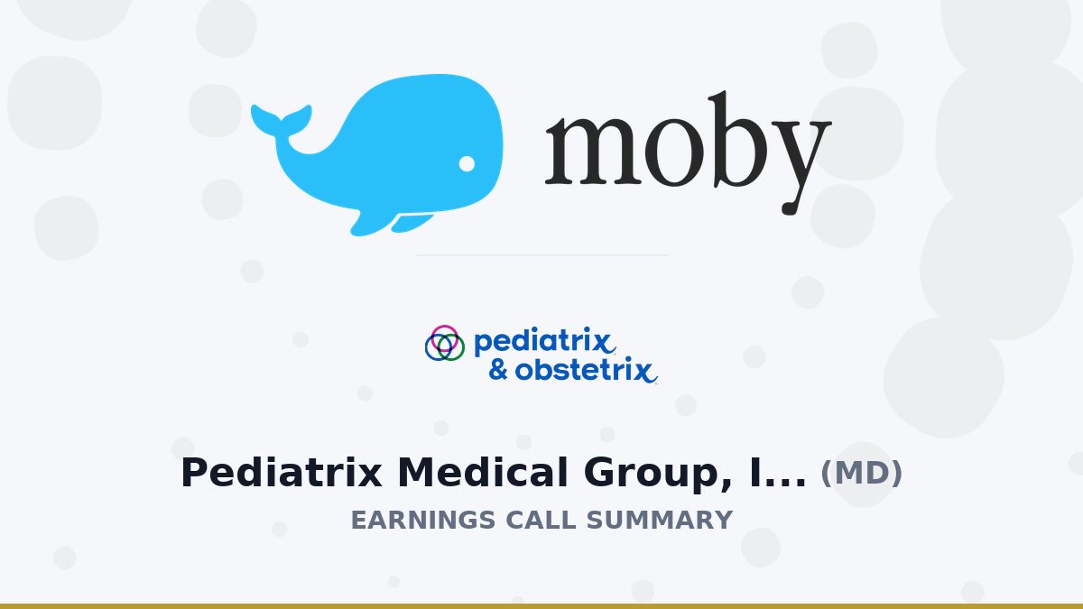 Pediatrix Medical Group, Inc. Q2 2026 Earnings Call Summary