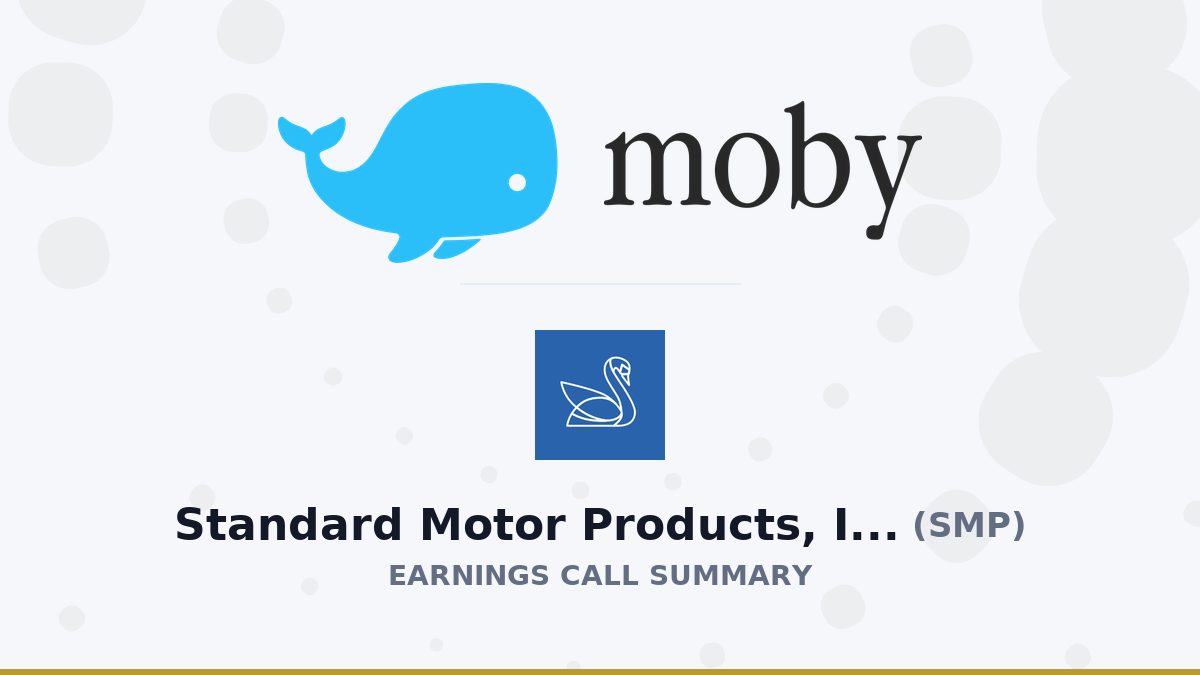 Standard Motor Products, Inc. Q2 2026 Earnings Call Summary