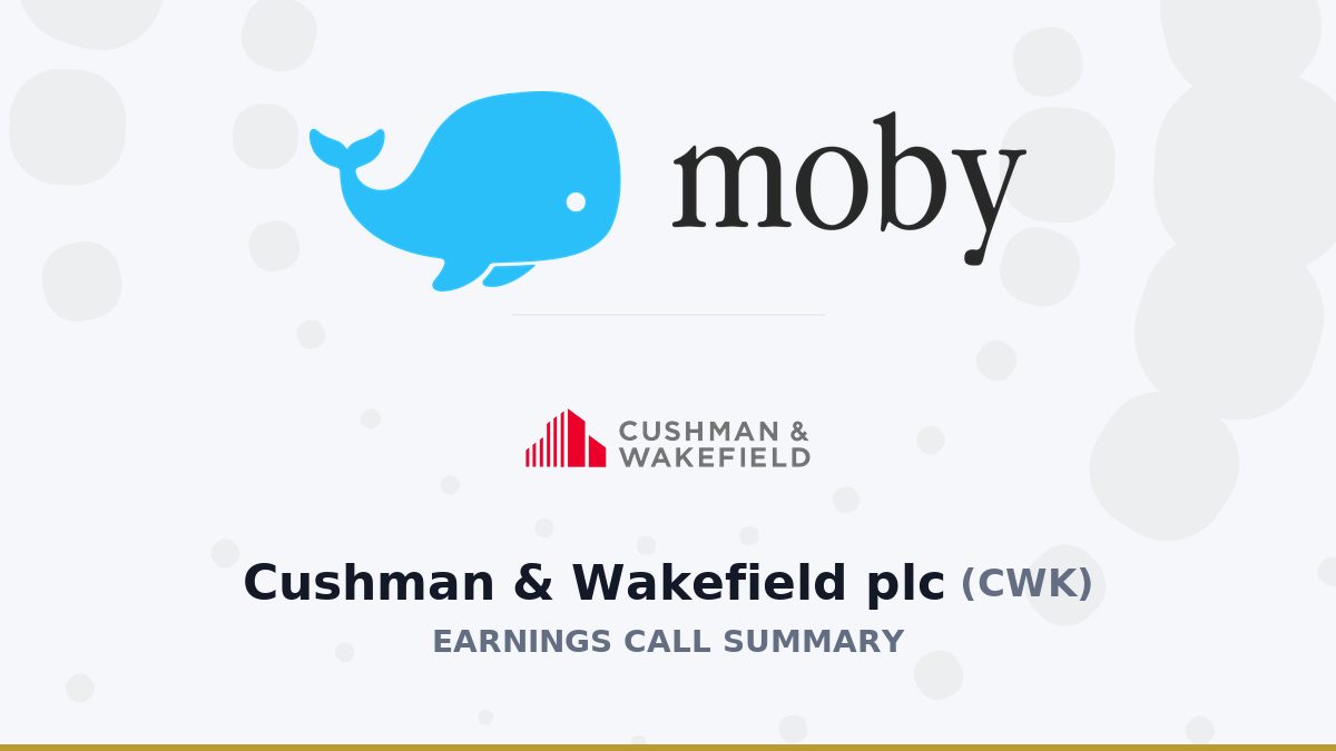 Cushman & Wakefield plc Q2 2026 Earnings Call Summary