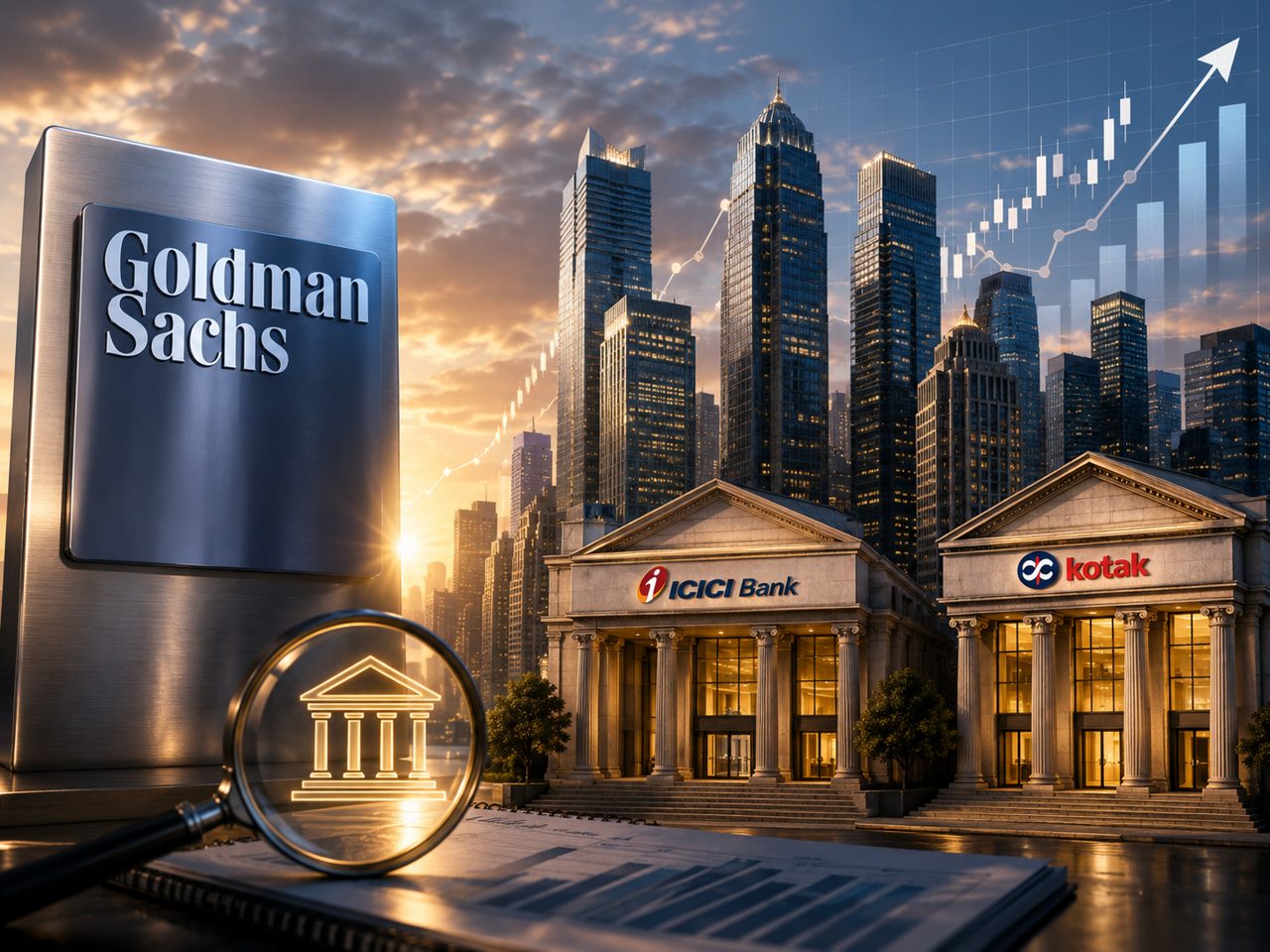 Goldman Sachs starts coverage on 14 banks with up to 37% upside potential; ICICI Bank, Kotak among top picks