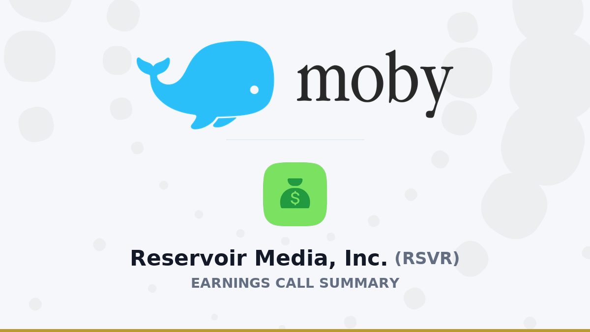 Reservoir Media, Inc. Q1 2027 Earnings Call Summary