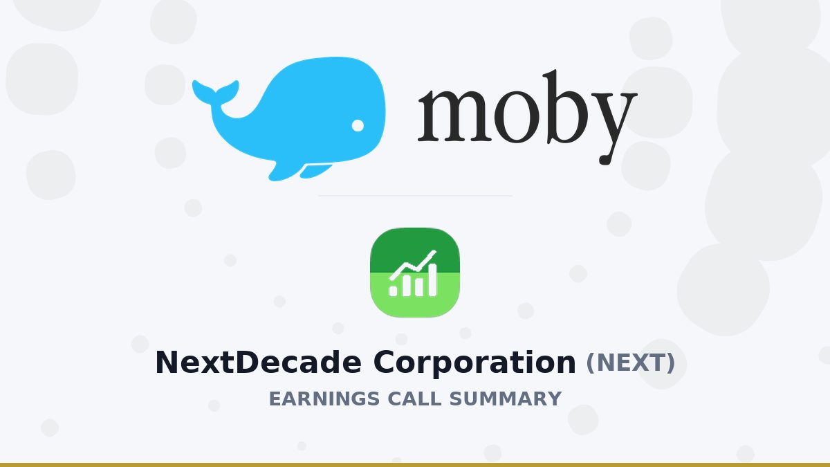 NextDecade Corporation Q2 2026 Earnings Call Summary