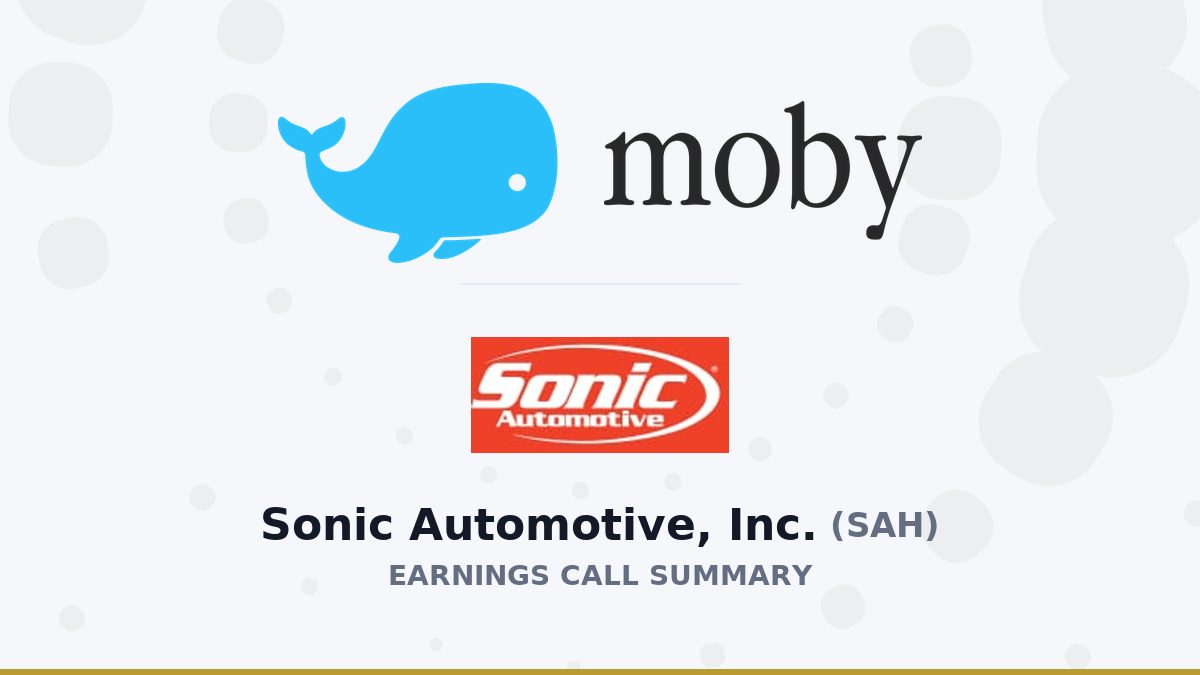Sonic Automotive, Inc. Q2 2026 Earnings Call Summary