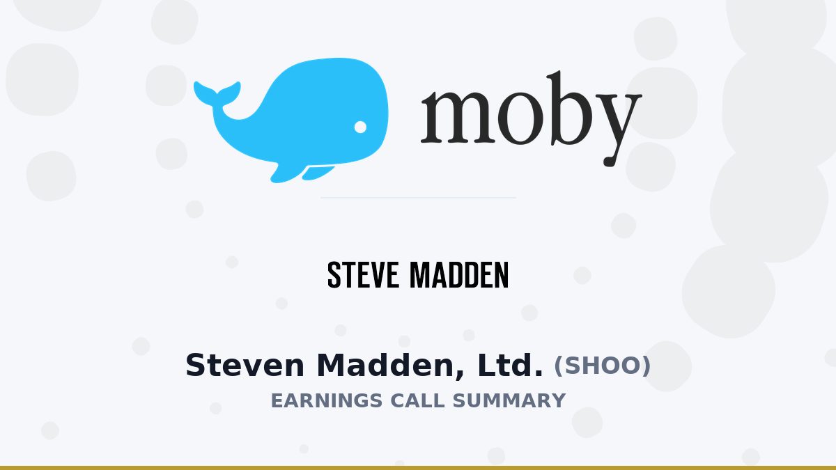 Steven Madden, Ltd. Q2 2026 Earnings Call Summary