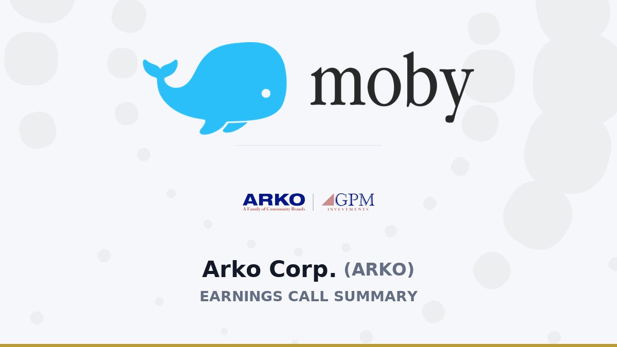 Arko Corp. Q2 2026 Earnings Call Summary
