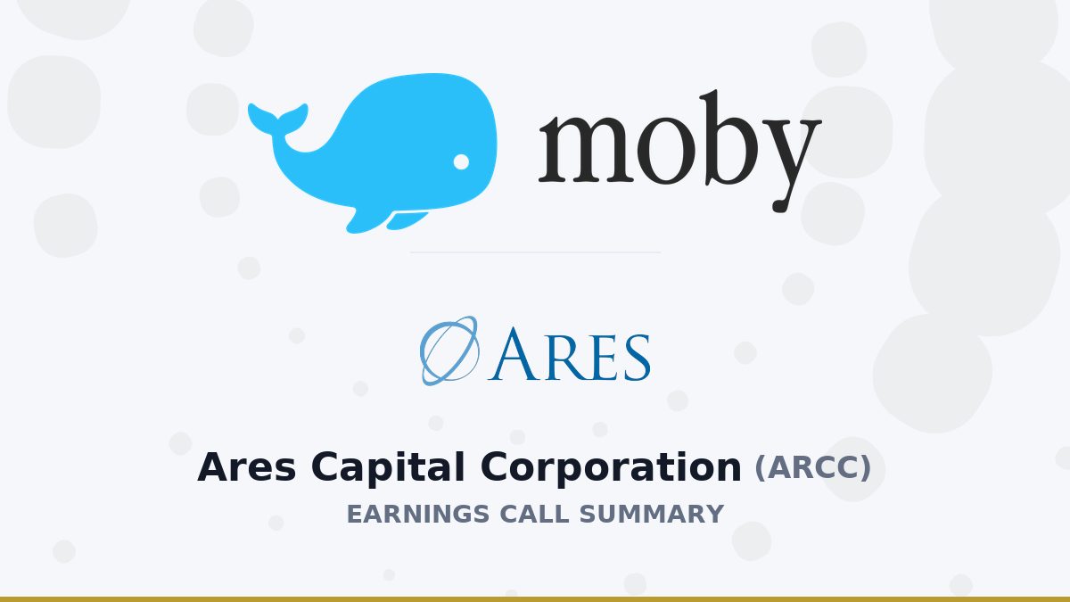 Ares Capital Corporation Q2 2026 Earnings Call Summary