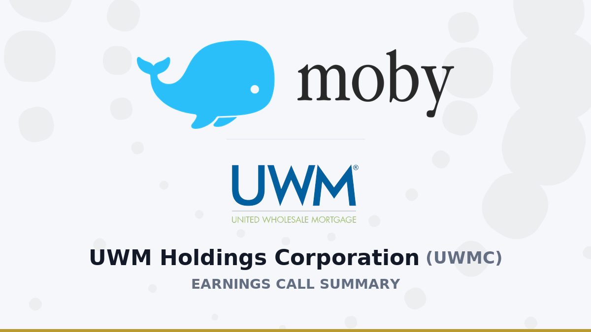 UWM Holdings Corporation Q2 2026 Earnings Call Summary