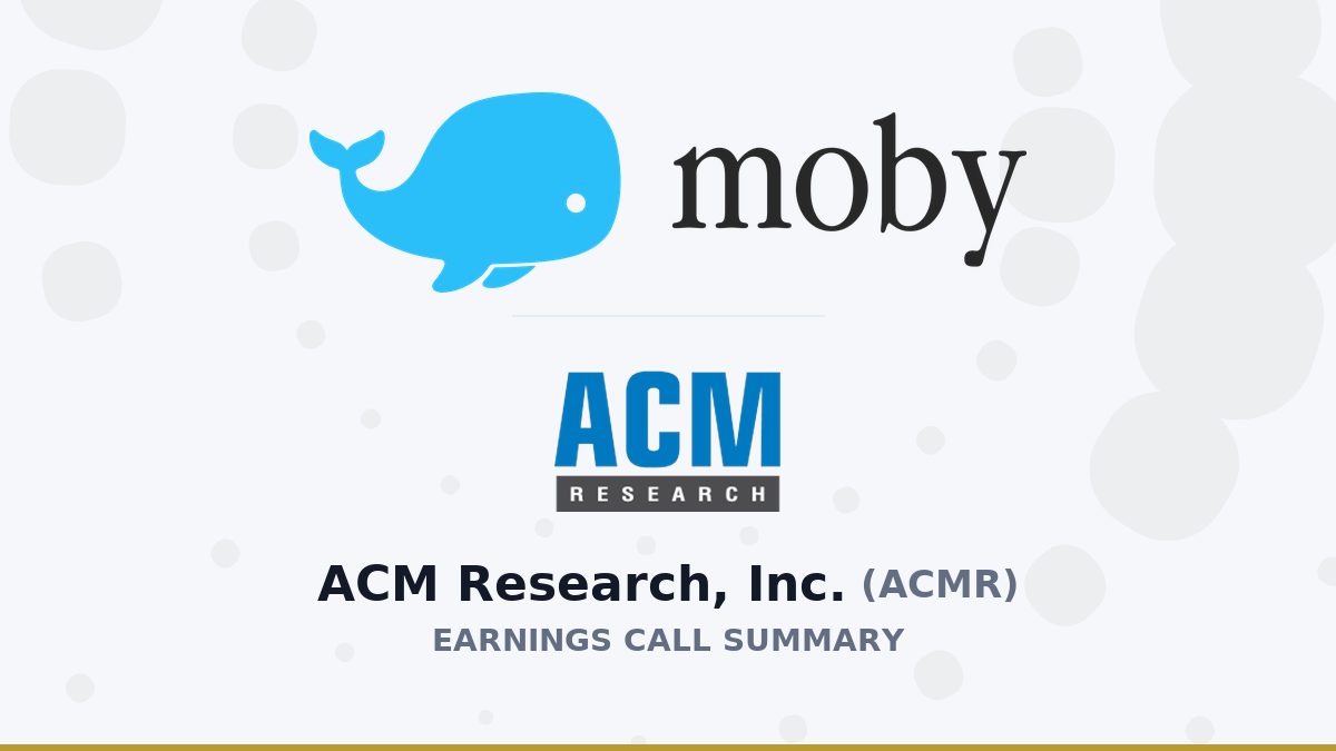 ACM Research, Inc. Q2 2026 Earnings Call Summary