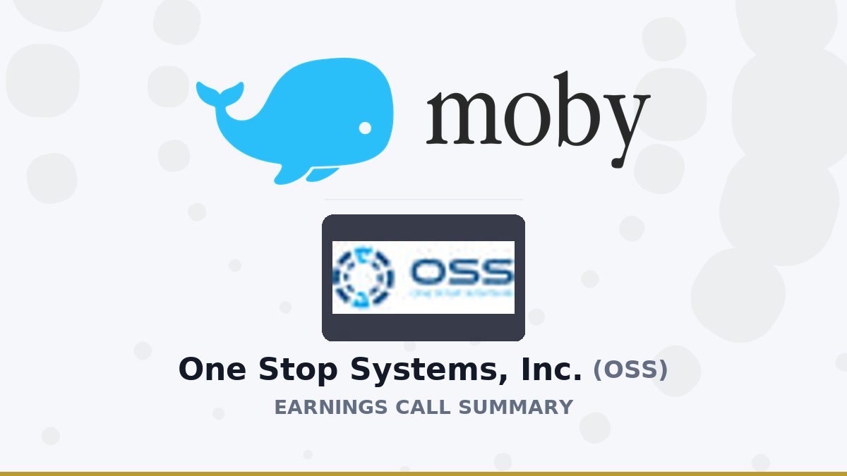 One Stop Systems, Inc. Q2 2026 Earnings Call Summary