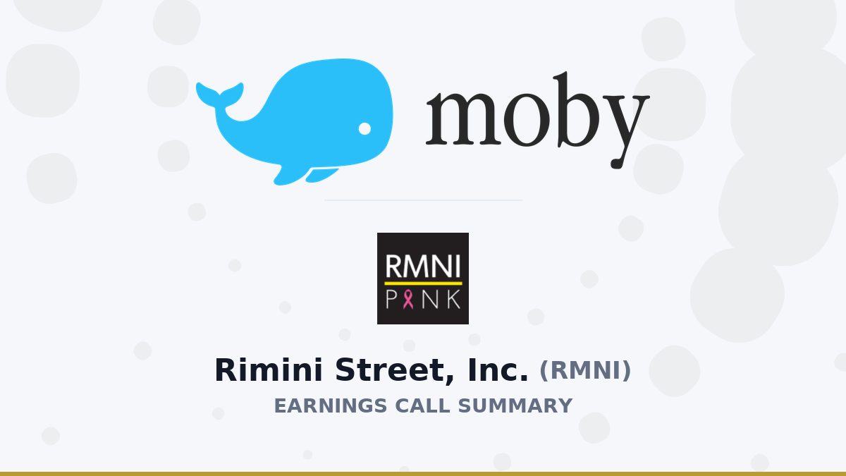 Rimini Street, Inc. Q2 2026 Earnings Call Summary