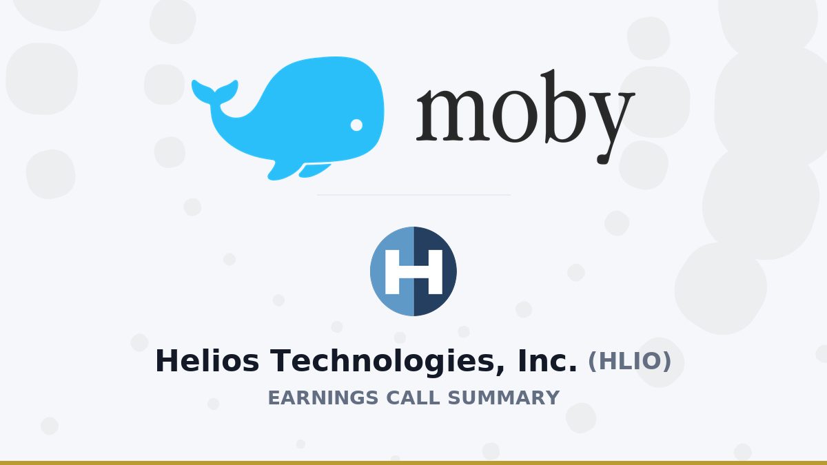 Helios Technologies, Inc. Q2 2026 Earnings Call Summary