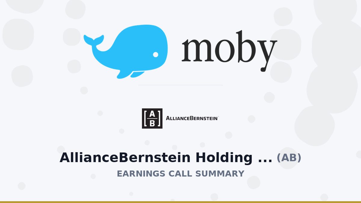 AllianceBernstein Holding L.P. Q2 2026 Earnings Call Summary