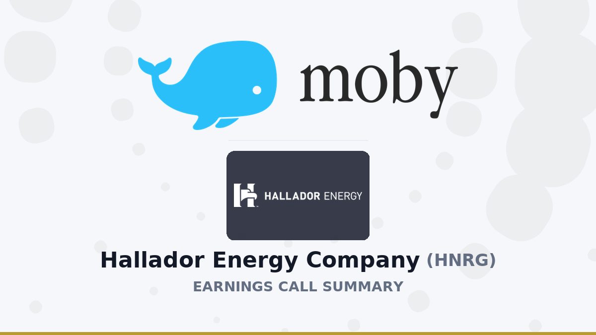 Hallador Energy Company Q2 2026 Earnings Call Summary