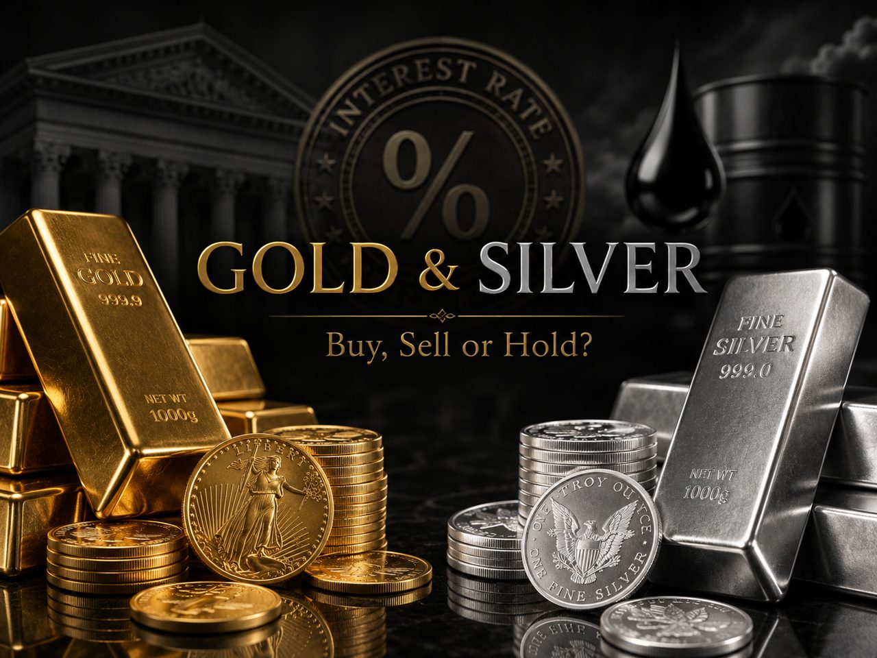 Gold prices up Rs 1,300/10 grams; silver rebounds Rs 3,400/kg as falling oil eases rate cut bets. Buy, sell or hold?