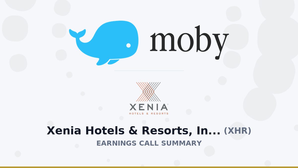 Xenia Hotels & Resorts, Inc. Q2 2026 Earnings Call Summary
