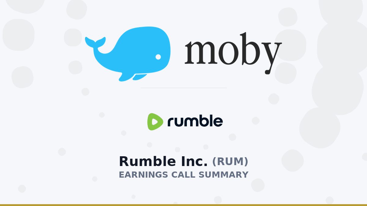 Rumble Inc. Q2 2026 Earnings Call Summary