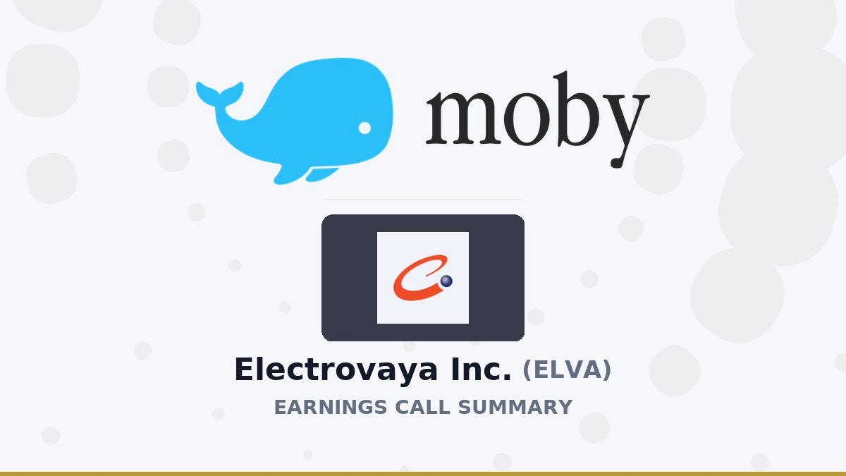 Electrovaya Inc. Q3 2026 Earnings Call Summary