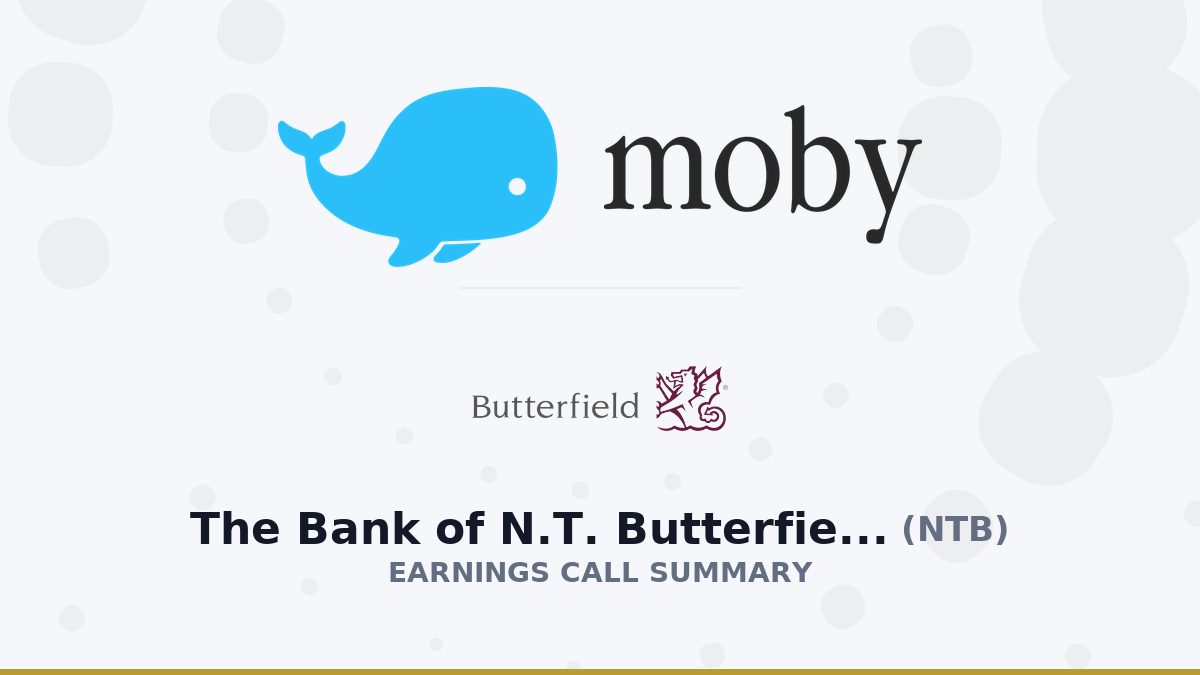 The Bank of N.T. Butterfield & Son Limited Q2 2026 Earnings Call Summary