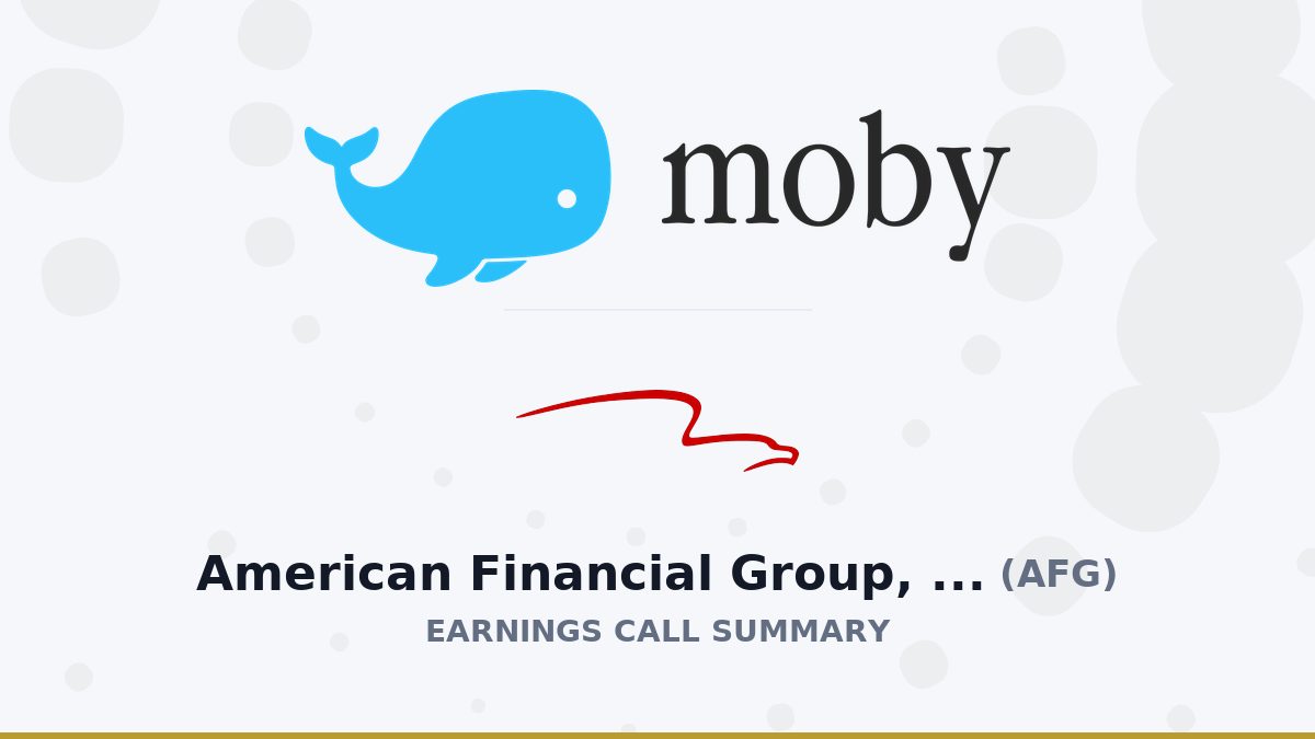 American Financial Group, Inc. Q2 2026 Earnings Call Summary