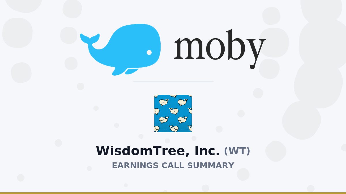 WisdomTree, Inc. Q2 2026 Earnings Call Summary