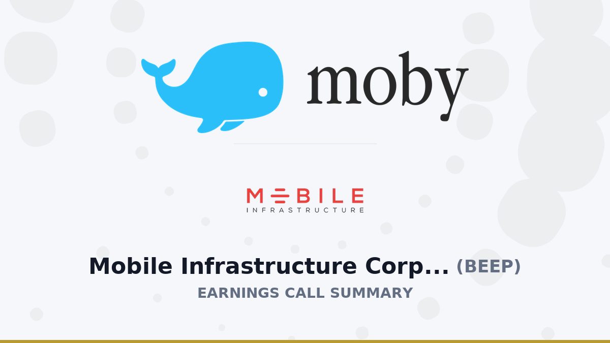 Mobile Infrastructure Corporation Q2 2026 Earnings Call Summary