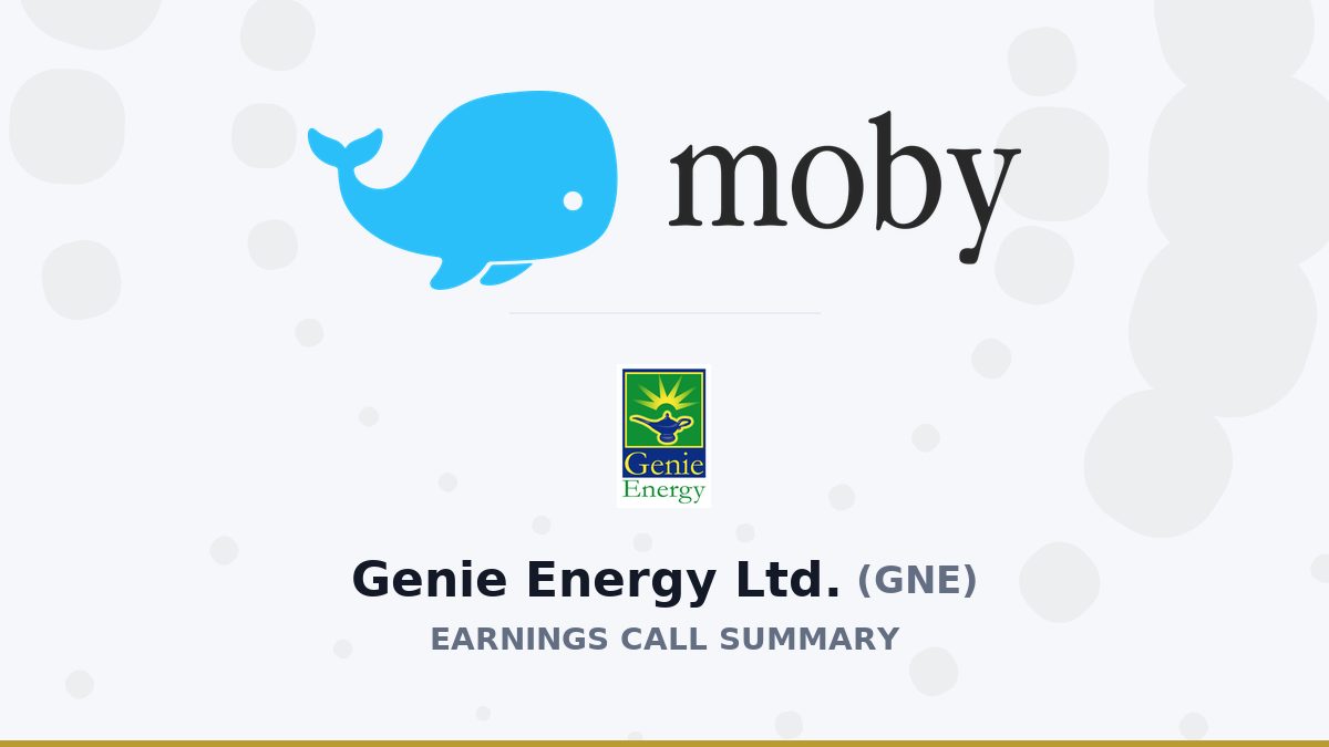 Genie Energy Ltd. Q2 2026 Earnings Call Summary