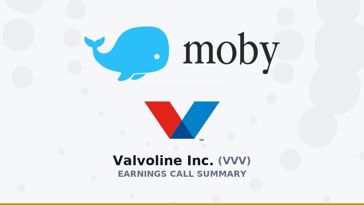 Valvoline Inc. Q3 2026 Earnings Call Summary