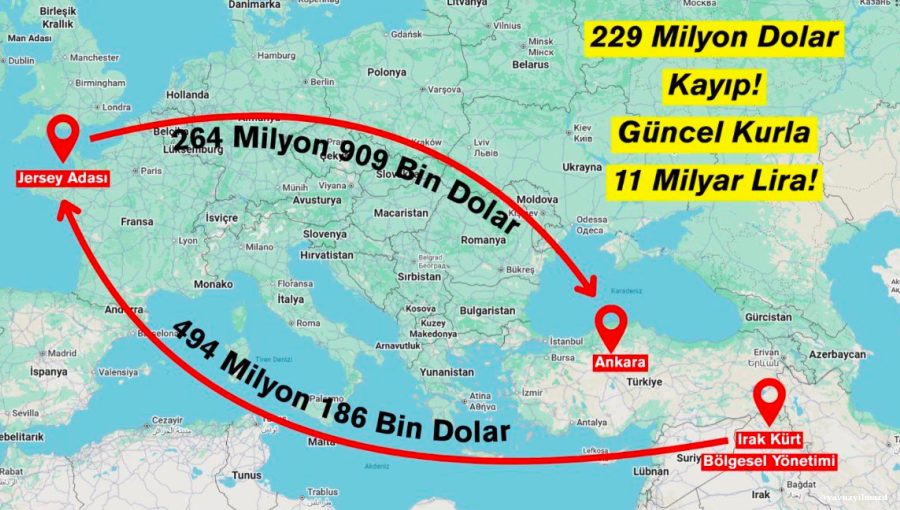Oil transit fees owed to Turkey by Iraqi Kurdistan have vanished in Jersey, says MP
