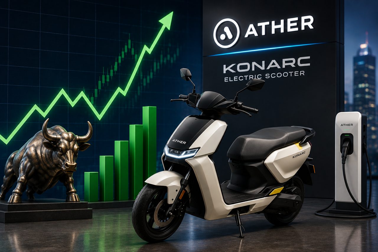 Ather Energy shares rally 4% after launch of Konarc electric scooter at Rs 99,999. Buy, sell or hold the stock?