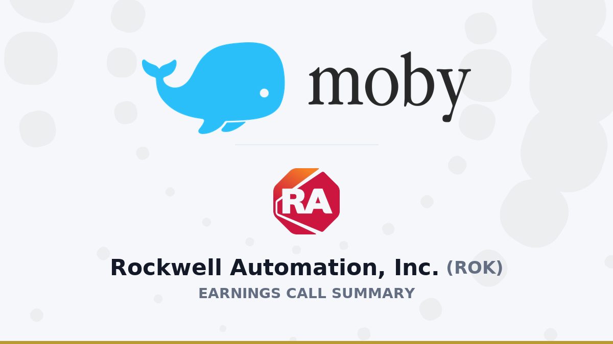 Rockwell Automation, Inc. Q3 2026 Earnings Call Summary