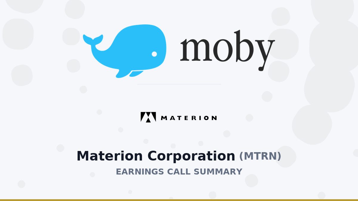 Materion Corporation Q2 2026 Earnings Call Summary