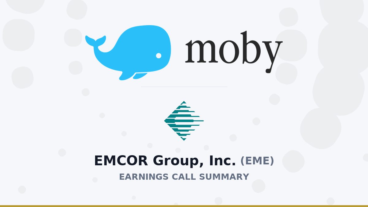 EMCOR Group, Inc. Q2 2026 Earnings Call Summary