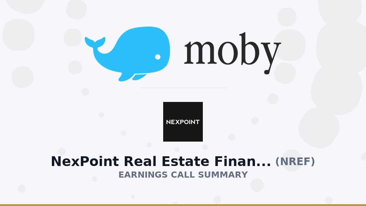 NexPoint Real Estate Finance, Inc. Q2 2026 Earnings Call Summary