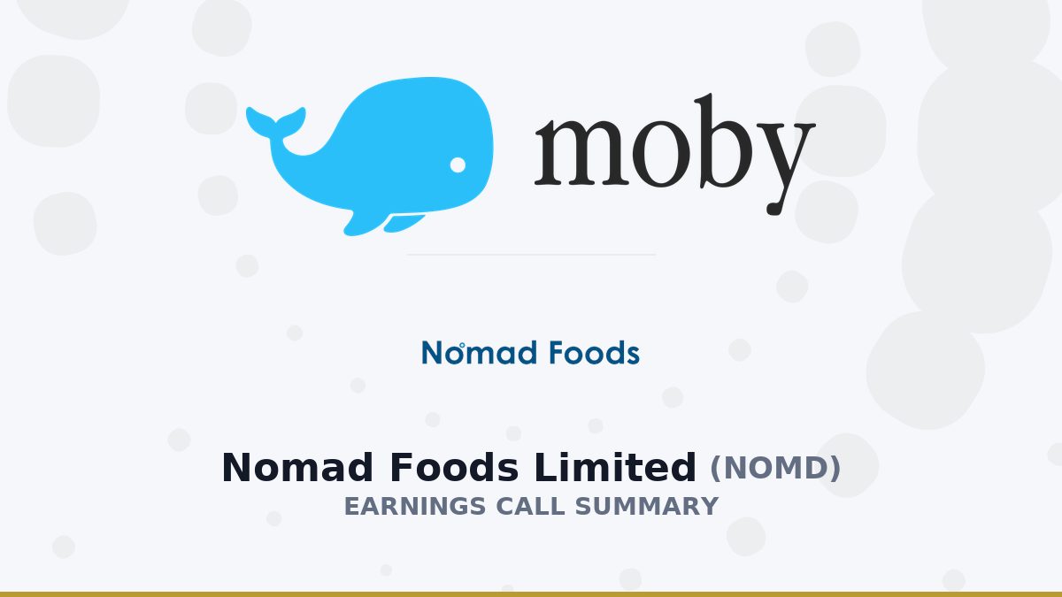Nomad Foods Limited Q2 2026 Earnings Call Summary
