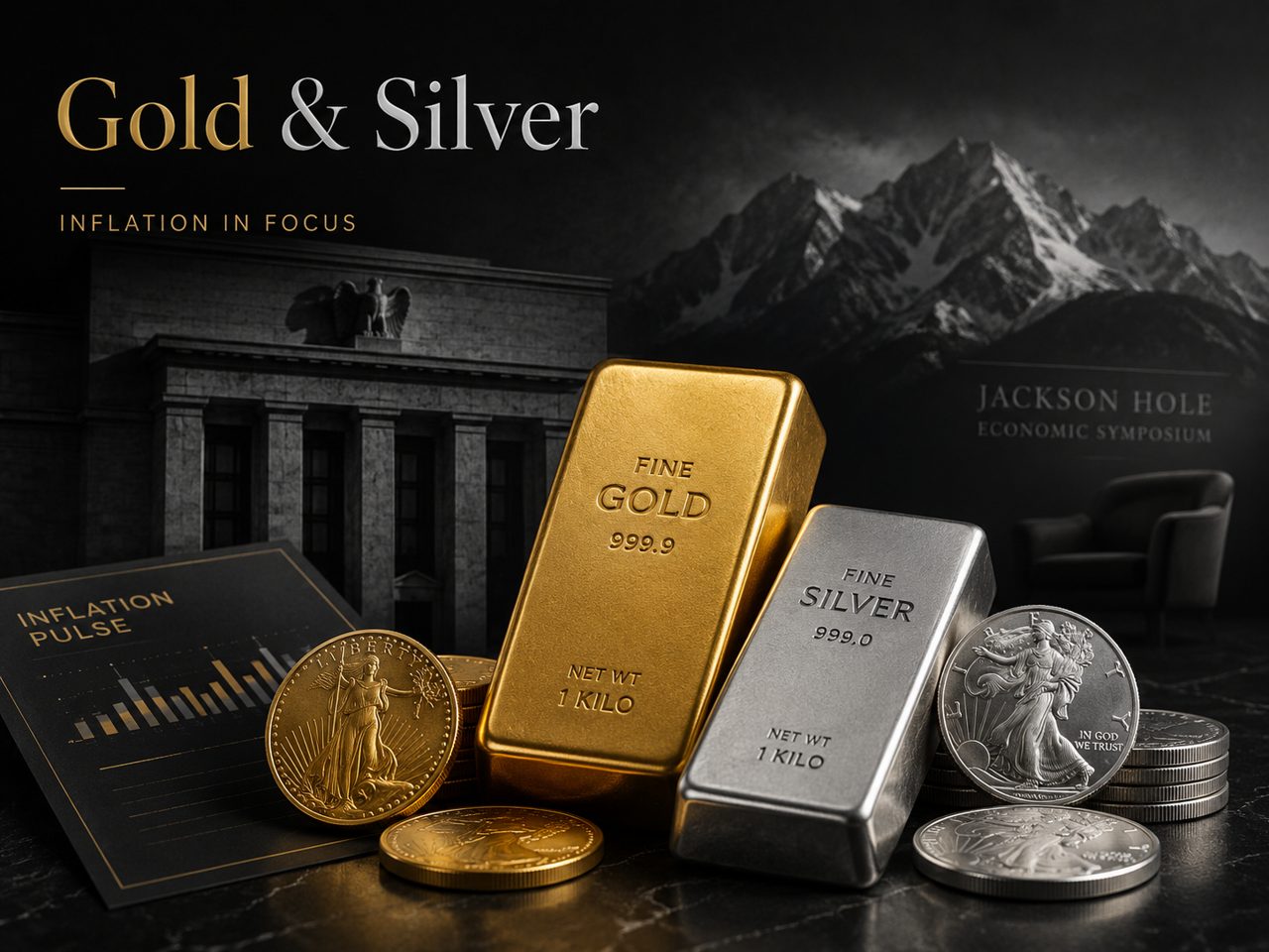 Gold prices fall after 4 days; silver dips Rs 4,300/kg ahead of inflation data, Warsh speech at Jackson Hole